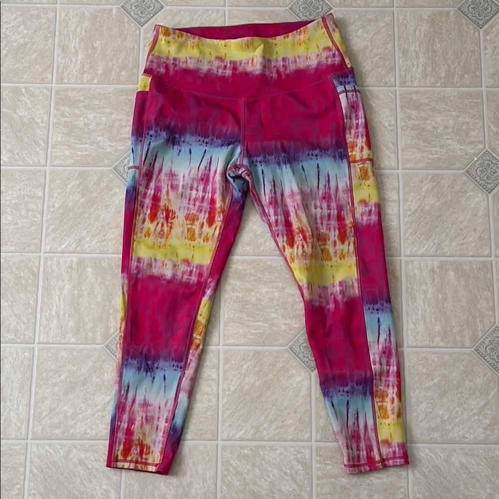 Rainbow Workout Leggings With Pockets